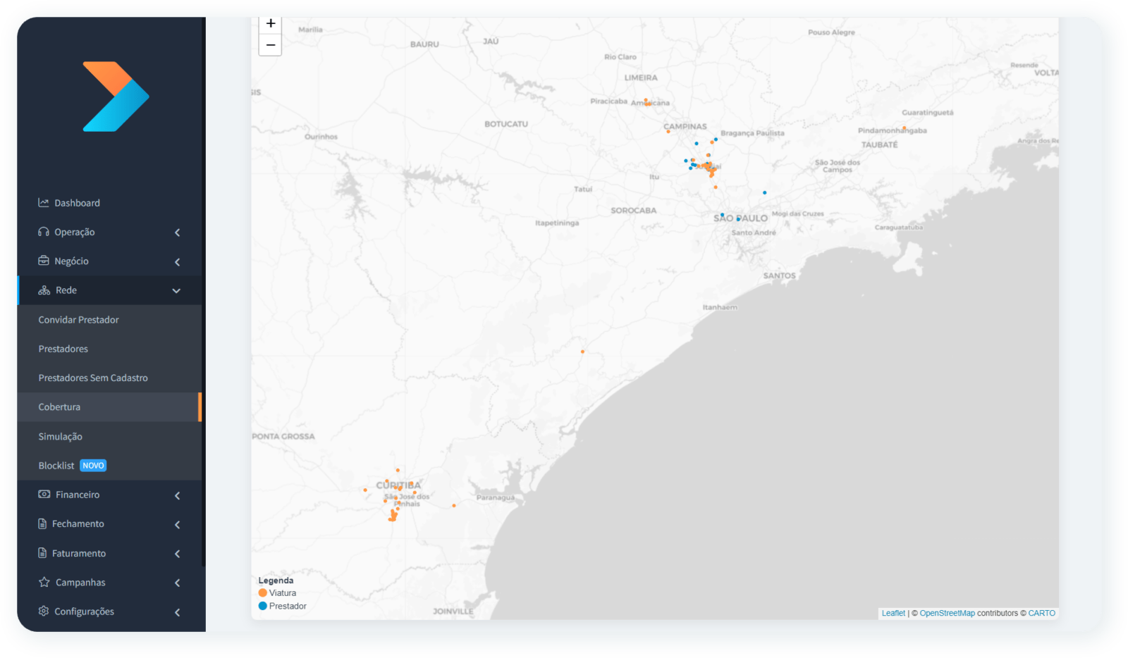 Mapa de cobertura